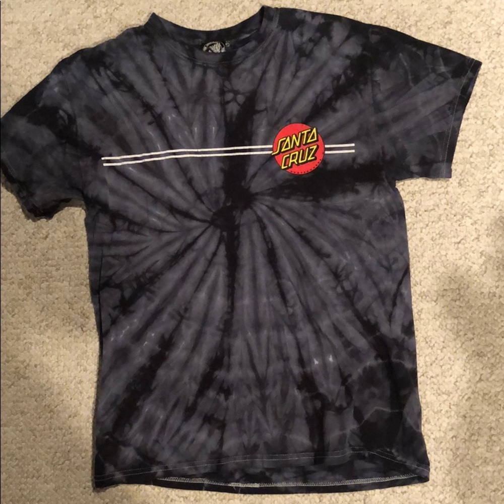 Santa Cruz authentic T-shirt grey tie die (small)